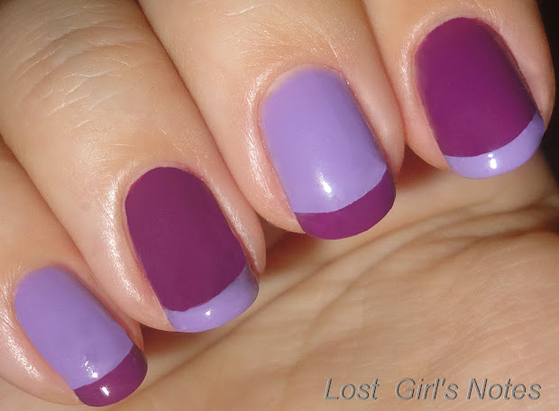 bright colorblock french manicure