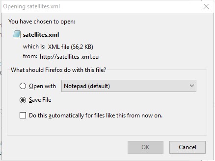 Satellites xml генератор