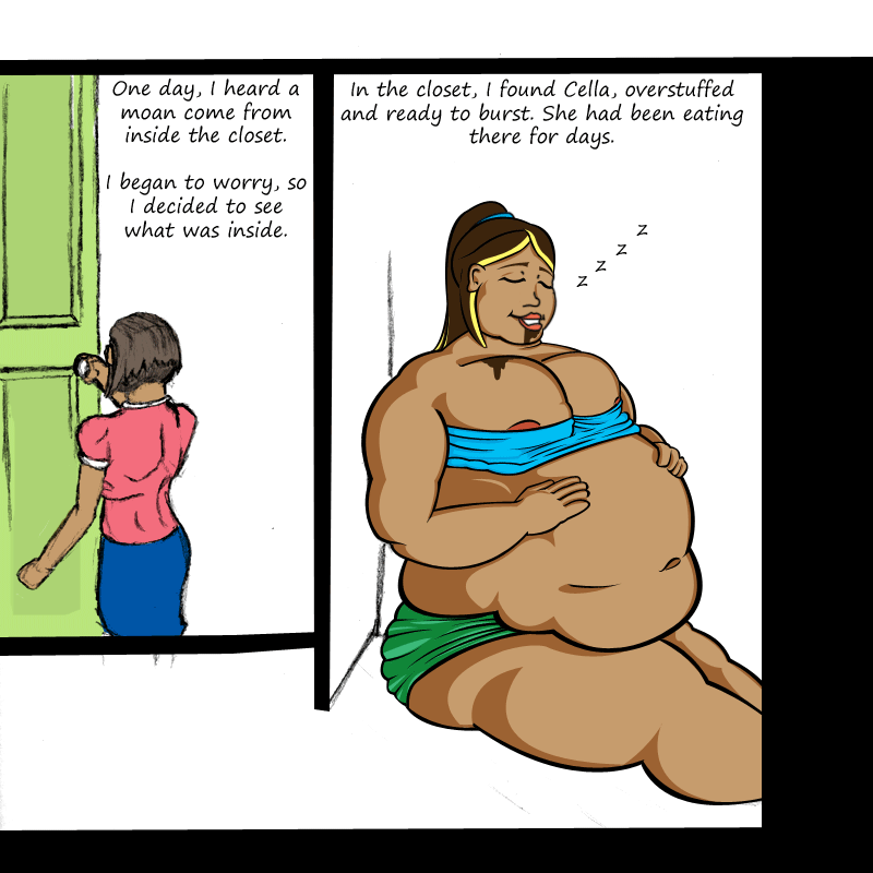 Комиксы про набор веса. Жирные девушки истории.