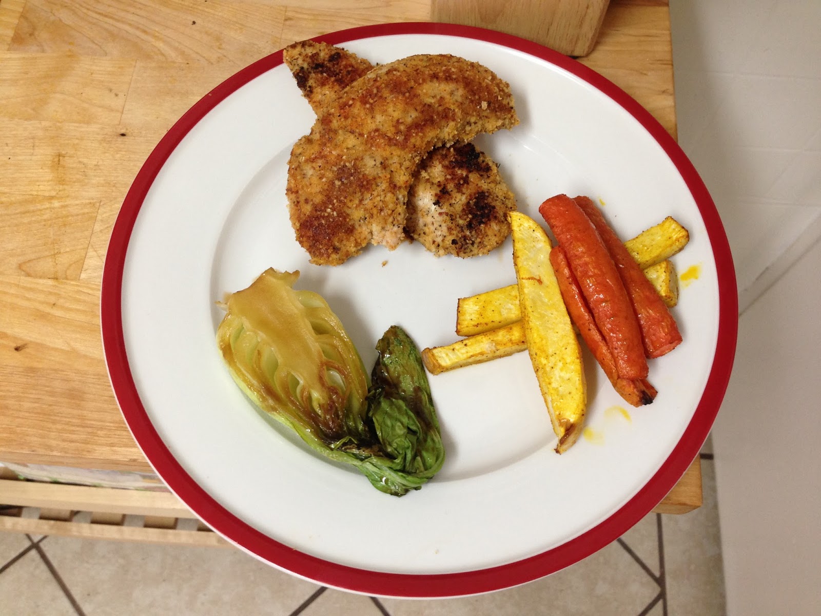 Sam Can Cook Almond Chicken Tenders with Turnip Carrot Fries and the