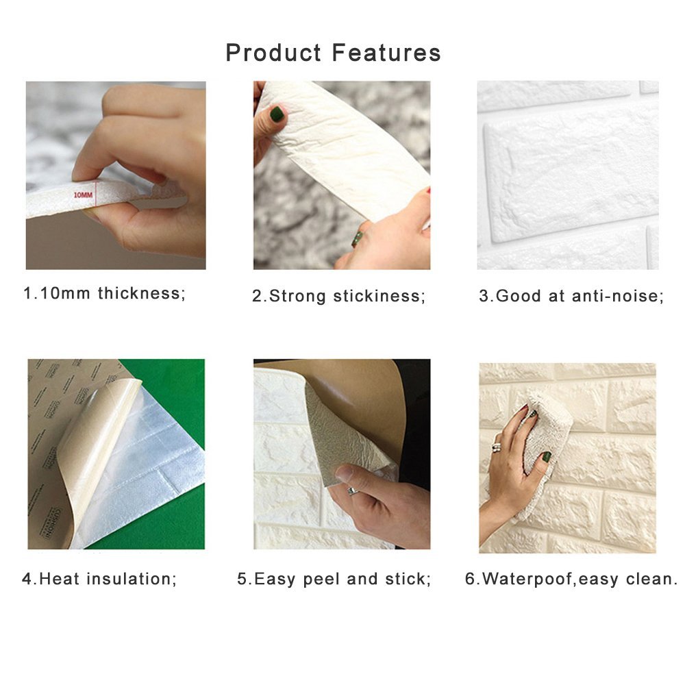 How To Use PE Foam Wall Stickers 3D Wallpaper DIY Decor Brick How To Use PE Foam Wall Stickers 3D Wallpaper DIY Decor Brick