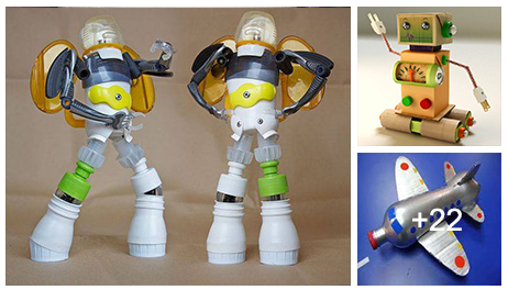 juguetes para niños hechos con materiales reciclados