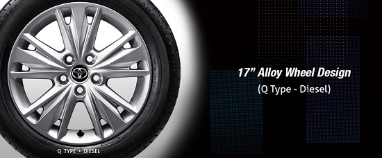 eksterior toyota kijang innova 2016 17" Alloy Wheel Design (Q Type Diesel)