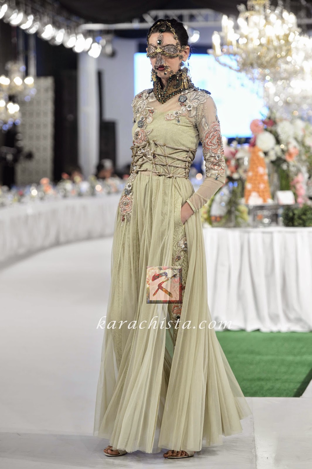 Fahad Hussayn PFDC Swarovski Couture Fahad Hussayn Swarovski crystals ensemble