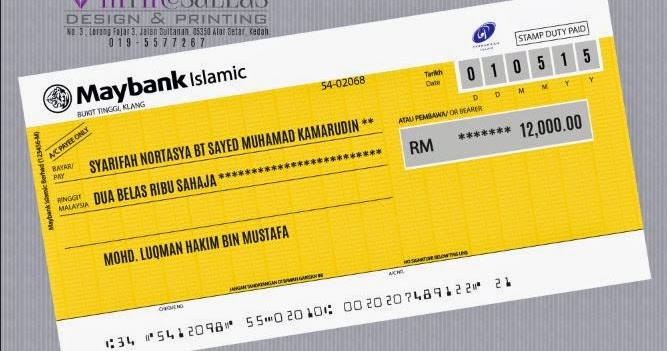 contoh cek tunai maybank - Wanda Thomson