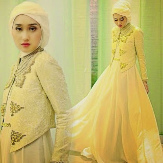 Baju Kebaya Muslim Dress Songket Kuning Baju Kebaya Muslim Dress Songket Kuning