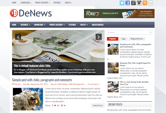 DeNews Blogger Template DeNews Blogger Template