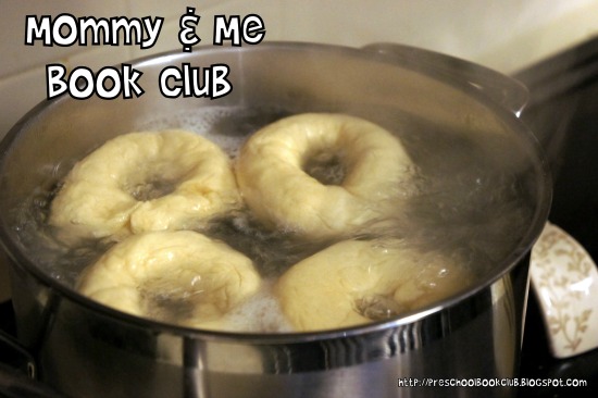 boiling bagels in water
