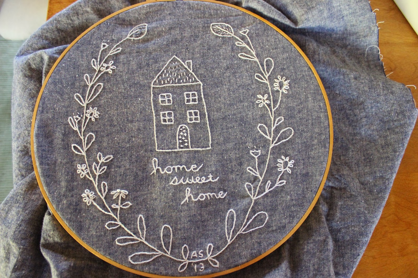 Taj and Me Home Sweet Home Embroidery