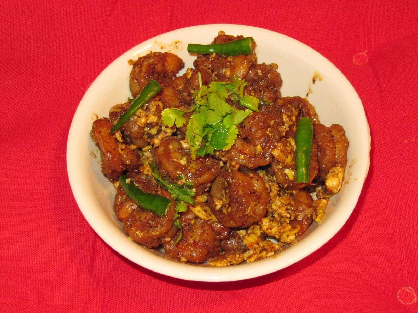 Shrimp Egg Pepper Fry