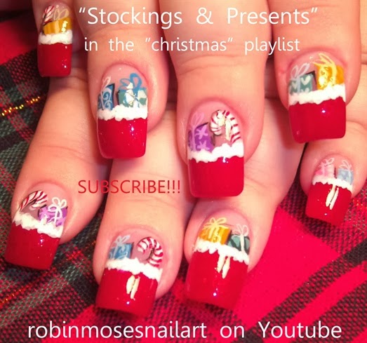 Nail Art by Robin Moses: nail art, cute christmas nails, christmas ...