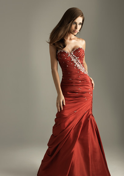 Awesome Fashion 2012: Awesome Red Bright Party Dresses For Women 2012