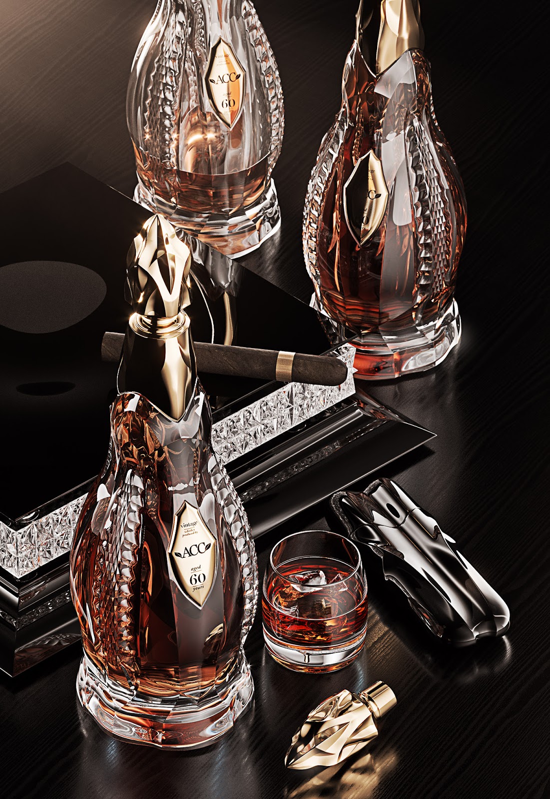 Luxury Whisky Bottle for ACC Packaging Of The World