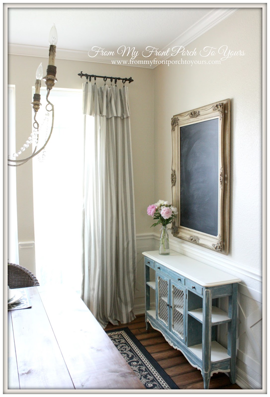 From My Front Porch To Yours: New Dining Room Curtains & My Favorite Flower