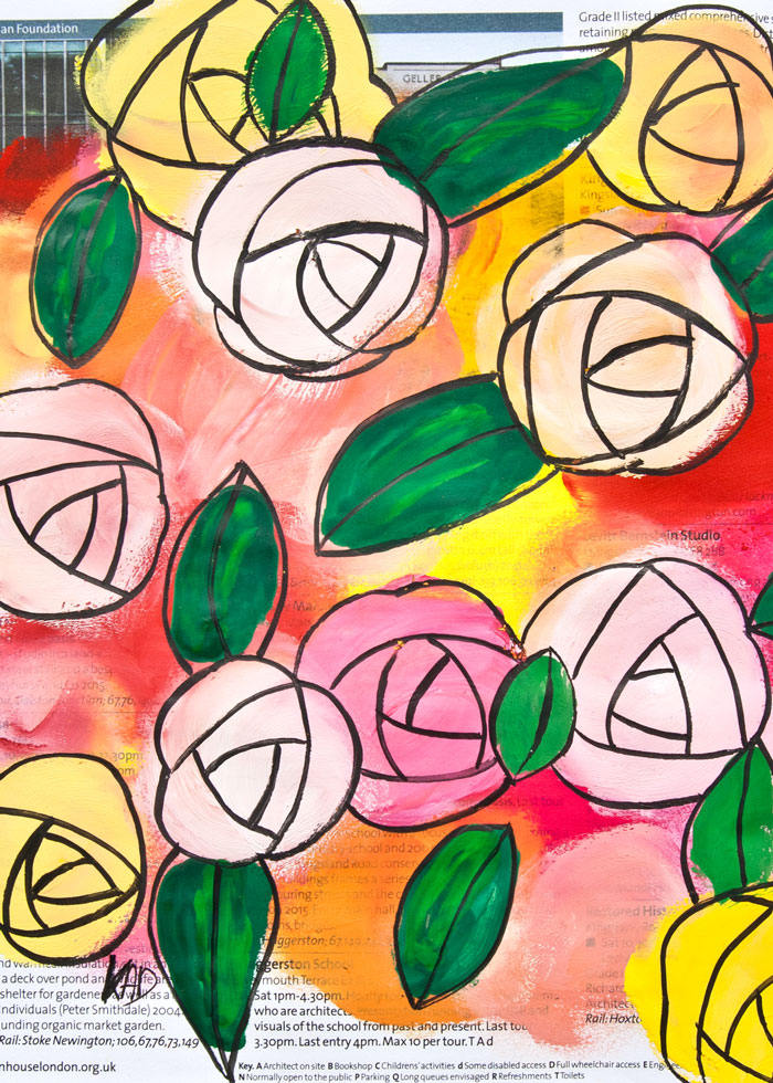 VIDEO: Easy Flower Drawing Art Journal Page - Kim Dellow