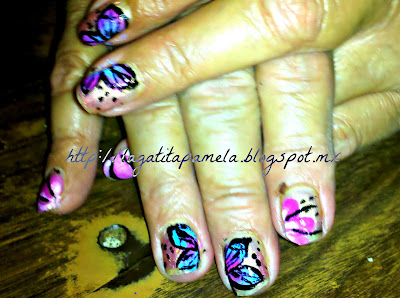butterfly one stroke nail art