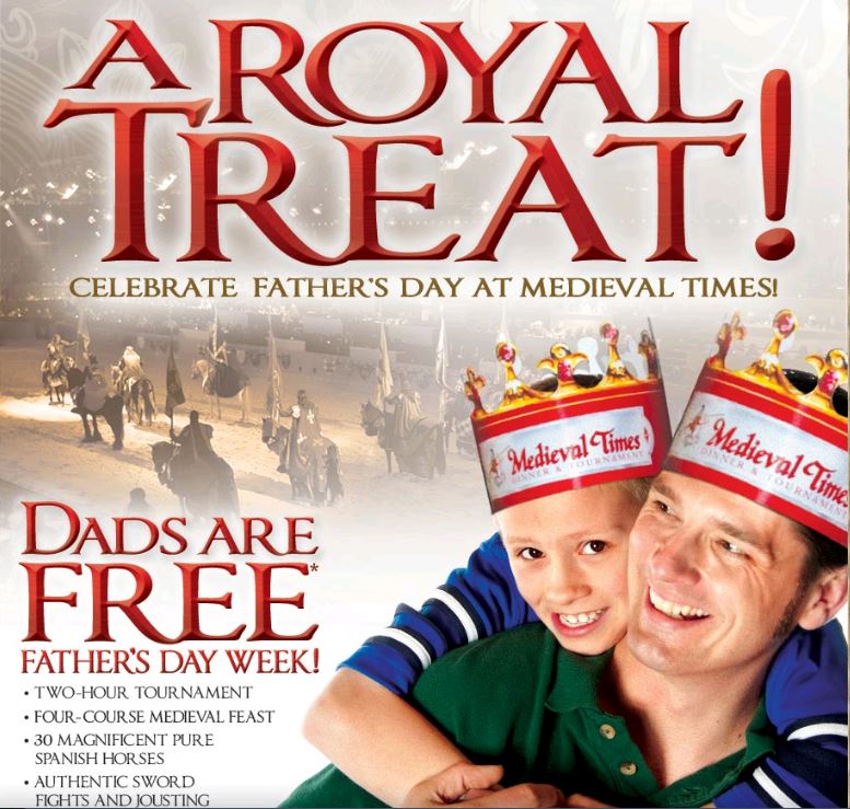 Orlando Daily Deals Medieval Times is Free for Dads for Fathers Day (6