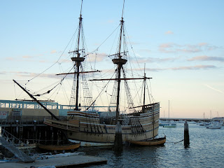 Mayflower ship replica, the Mayflower II, in Plymouth Memorial State Park in Massachusetts