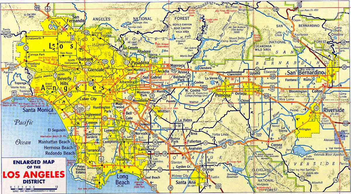 Map Of Los Angeles Free Printable Maps Map Of Los Angeles Free Printable Maps