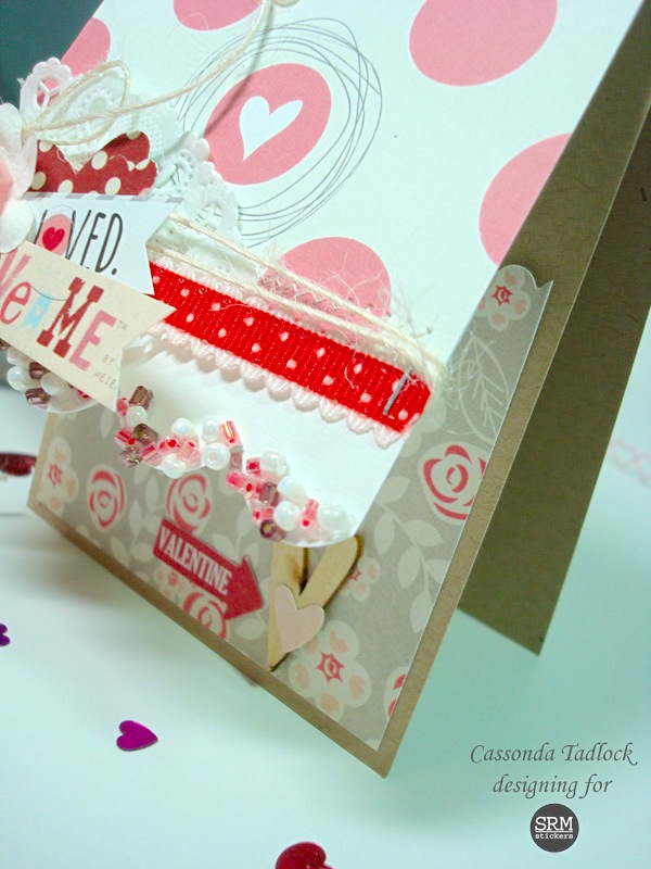 SRM Stickers Blog - Love Me Card by Cassonda - #valentines #card #doilies #stickers 