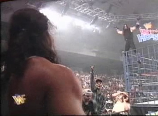 WWF / WWE - In Your House 6 - Rage in the Cage - Diesel and Undertaker stare down to end the show