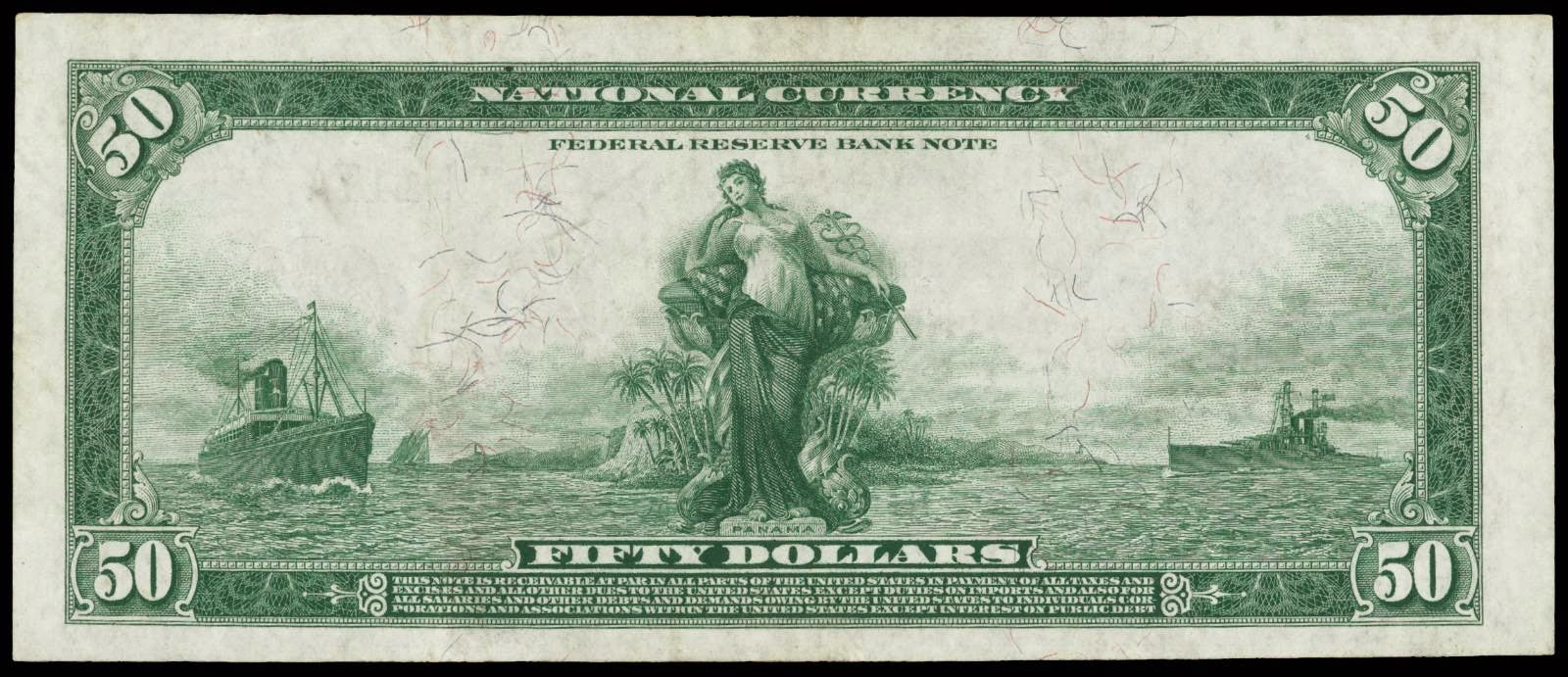 50 Dollars (Federal Reserve Note; colored) - United States – Numista