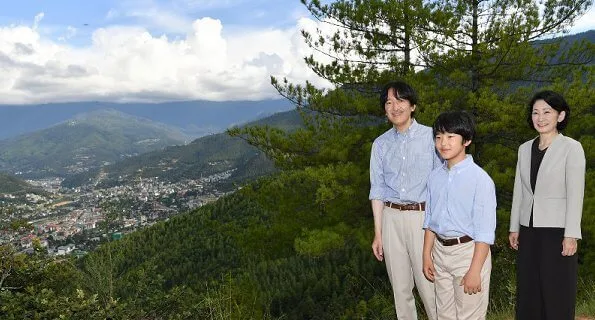 Crown Prince family visited a protection area for takins, animal of Bhutan