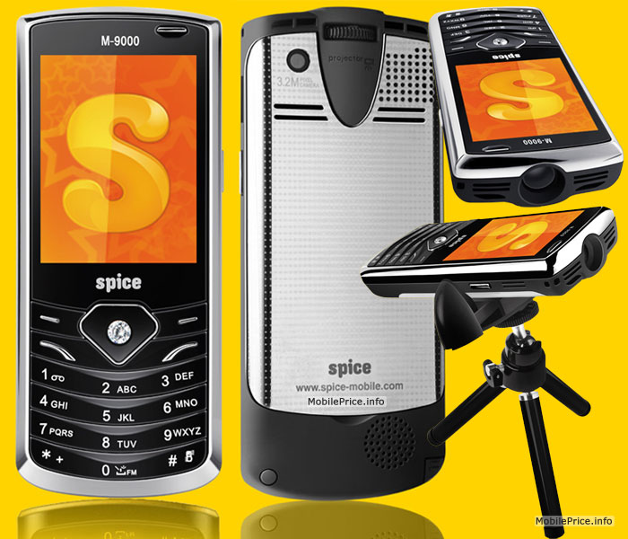 Spice Popkorn M9000 Projector Phone Full Specification Price