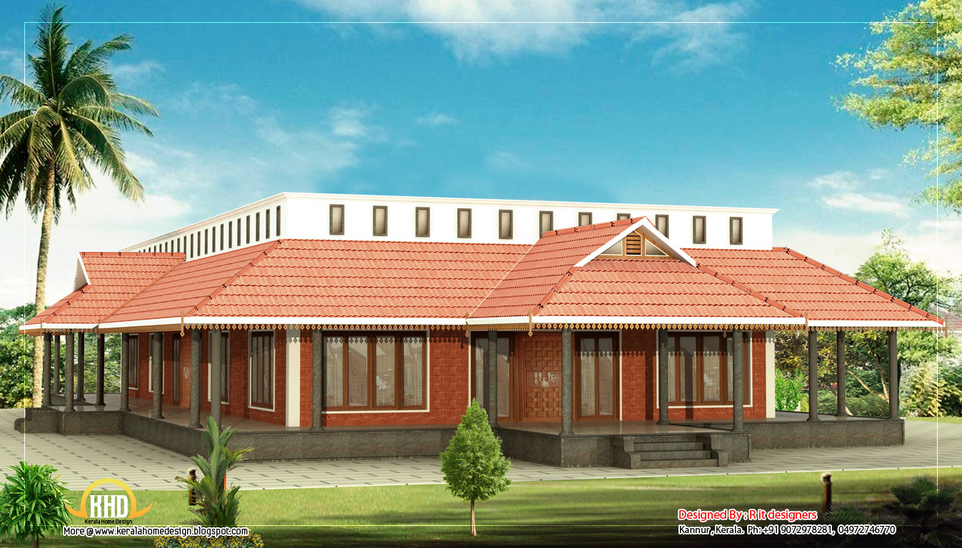 Kerala Style Single Floor House - 3205 Sq. Ft - Kerala home design ...