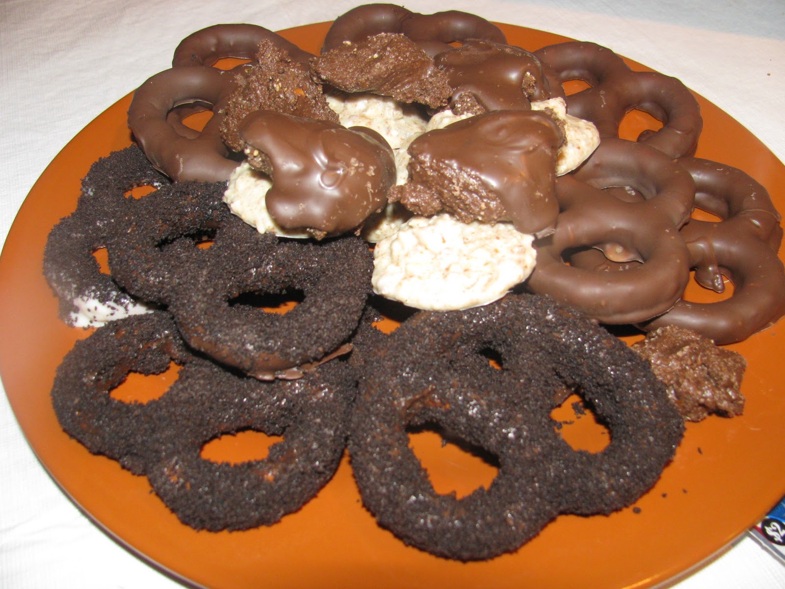 Chocolate Covered World Oreos, Pretzels and double dipping!