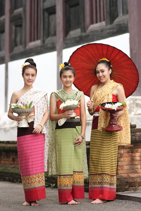 Kleding Gender-neutrale kleding volwassenen Kilts en rokken Silk ikat Sarong Thai handgeweven traditioneel kledingstuk 