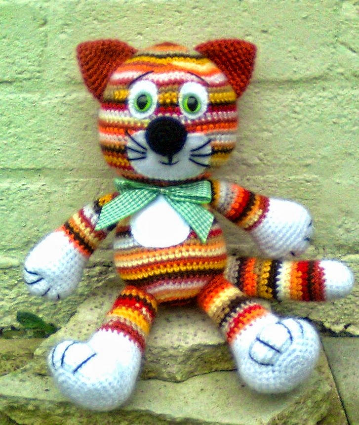 -amigurumi -cat -crochet -kass - animals -loomad -triibuline -striped -brown