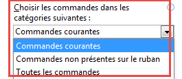 Liste des commandes