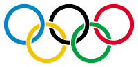 Different colored Olympic rings representing five continents