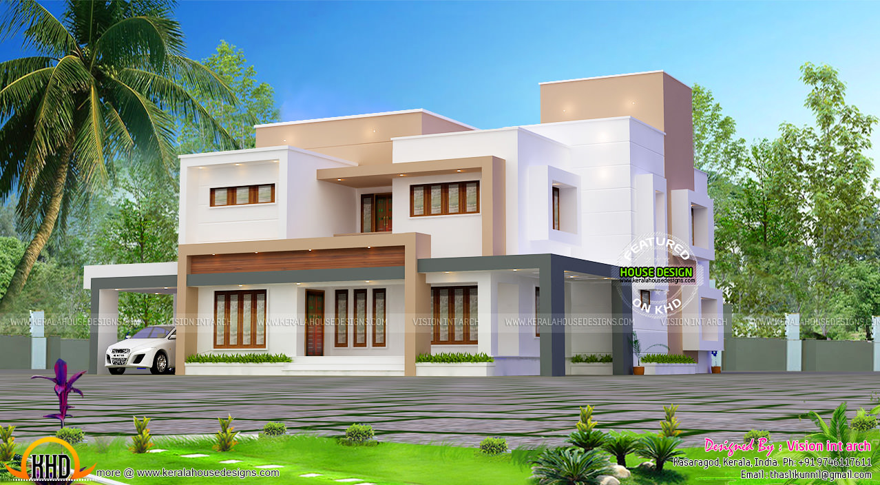 320 sqyd flat roof box home design Kerala Home Design and Floor Plans 9K+ Dream Houses