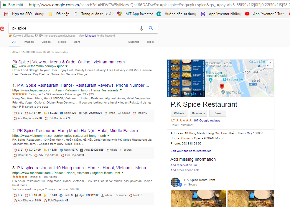 Indian Restaurant HaNoi PK Spice