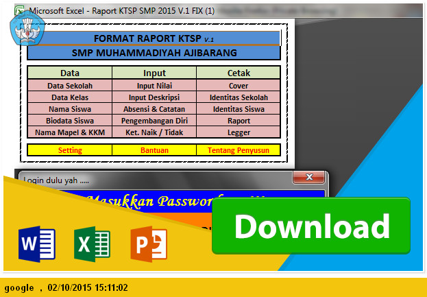 APLIKASI RAPORT SMP TERBARU 2015-2016