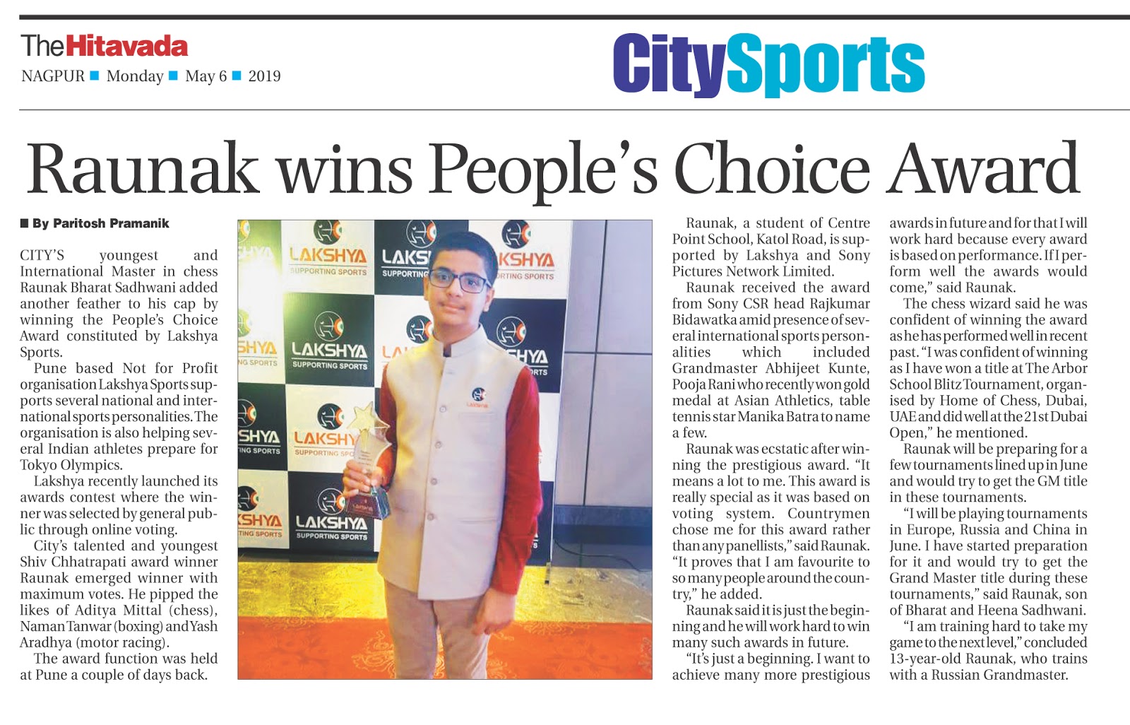 Lakshya Sports: Chess State of Mind: Aditya Mittal