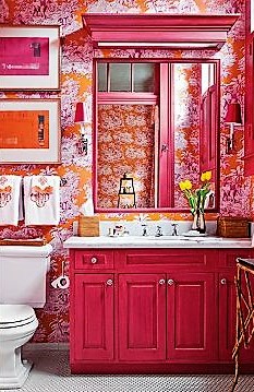 On FLEEK / Pink & Orange, the New Boho Sweethearts - Manuel Canovas bath