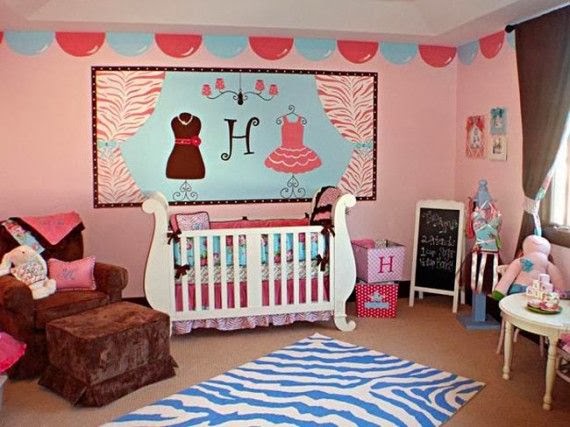 Quarto de Bebê - Este é para as mamães fashion, ensinar estilo e moda para as meninas pode ser bem divertido. dicas de quartos de bebê fashion