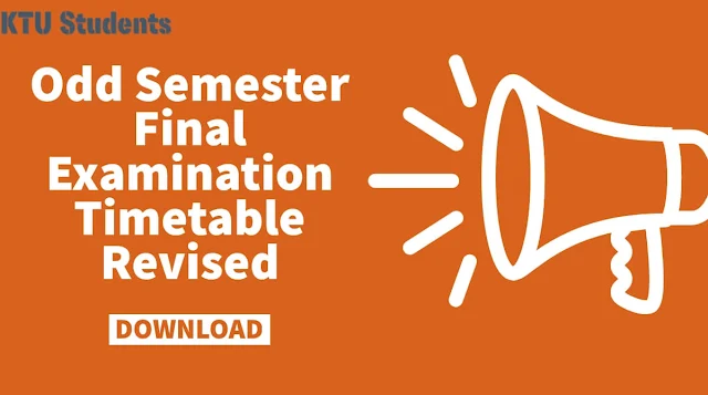 Odd Semester Final Examination Timetable Revised