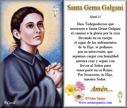 ® Santoral Católico ®: Santa Gema Galgani
