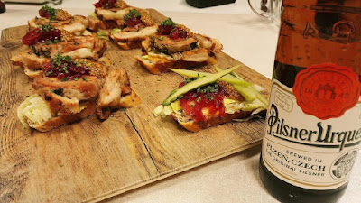 Porchetta ja olut Pilsner Uruquell. Hookoo.fi