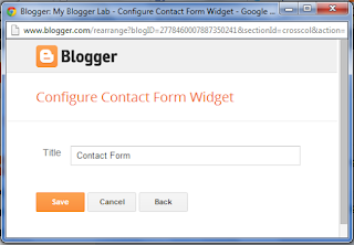 Cara Menambah Widget Contact Form di Sidebar Blogger