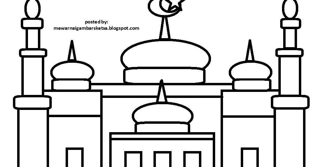 57 Gambar Animasi Masjid Untuk Mewarnai, Yang Lagi Trend