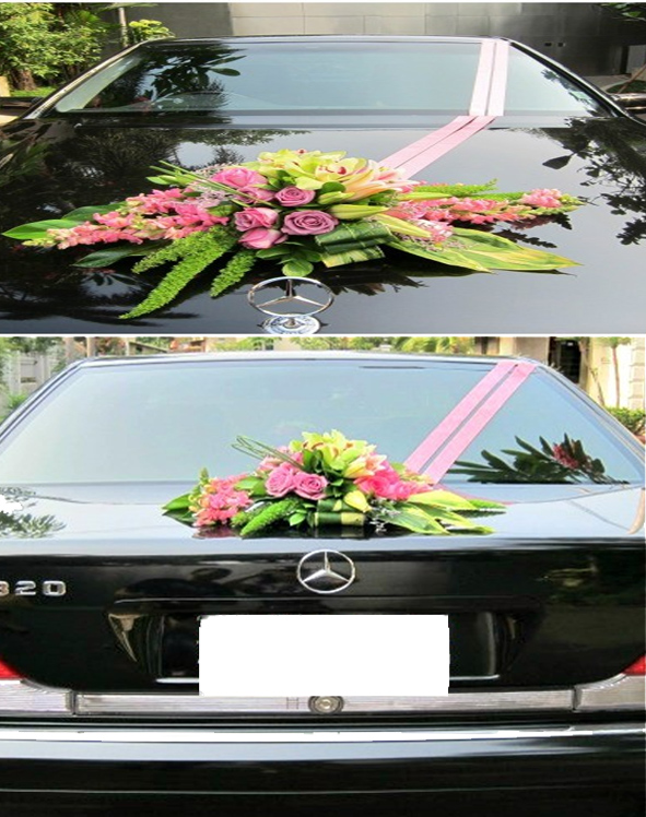 hiasan mobil pengantin Bunga Hias Mobil Pengantin; sukses