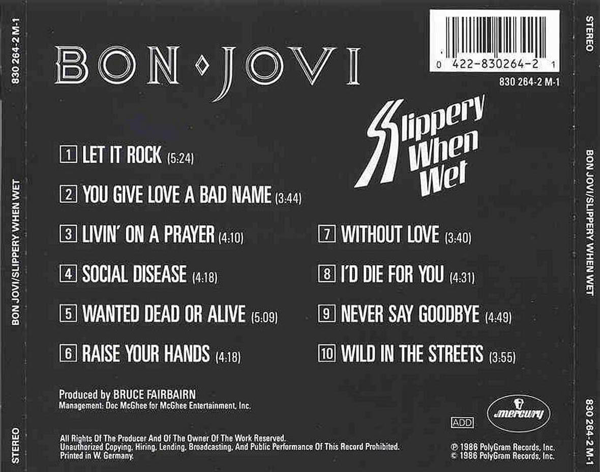 Bon Jovi Slippery When Wet