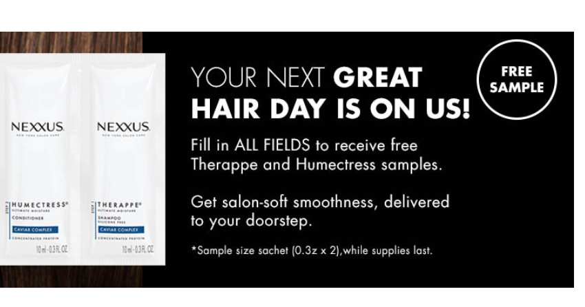Free Samples : Nexxus Therapy Shampoo and conditioner