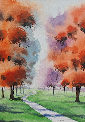 watercolor painting landscape