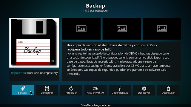 Ejecutamos un backup